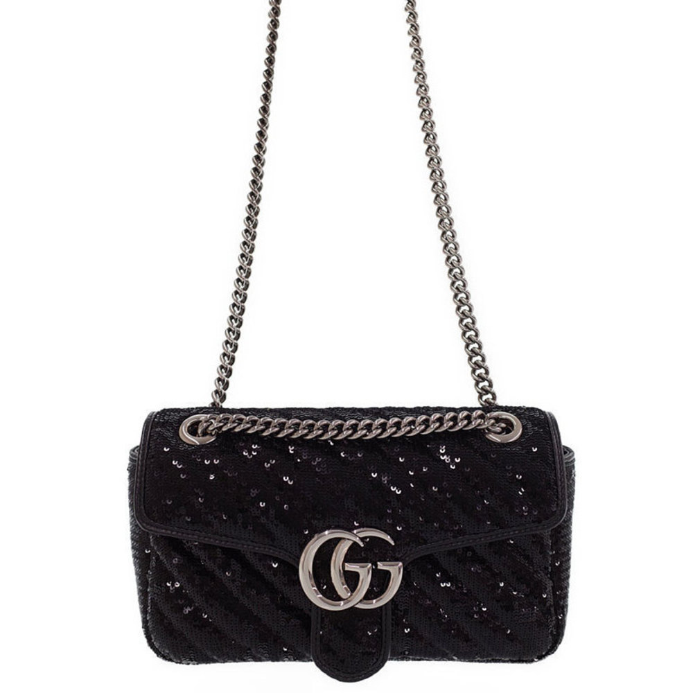 Gucci GG Marmont Small Chain Shoulder Bag Black